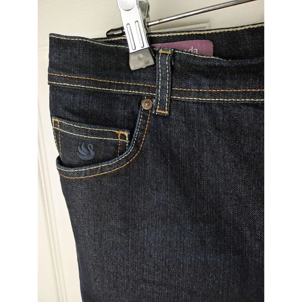 Gloria Vanderbilt Amanda Woman 14P Dark Blue Denim Jeans Casual Norm Straight